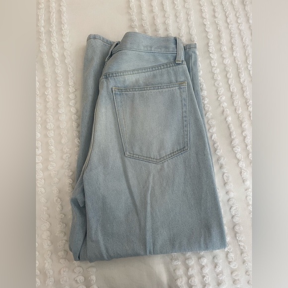 Miou Muse Light Wash Denim Wide Legged Jeans - Picture 4 of 6